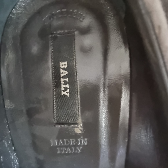 Authentic Bally Women's Peep Toe Pump Shoes Sz 6.5 US (37EU) Suede Leather Grey - Picture 4 of 10